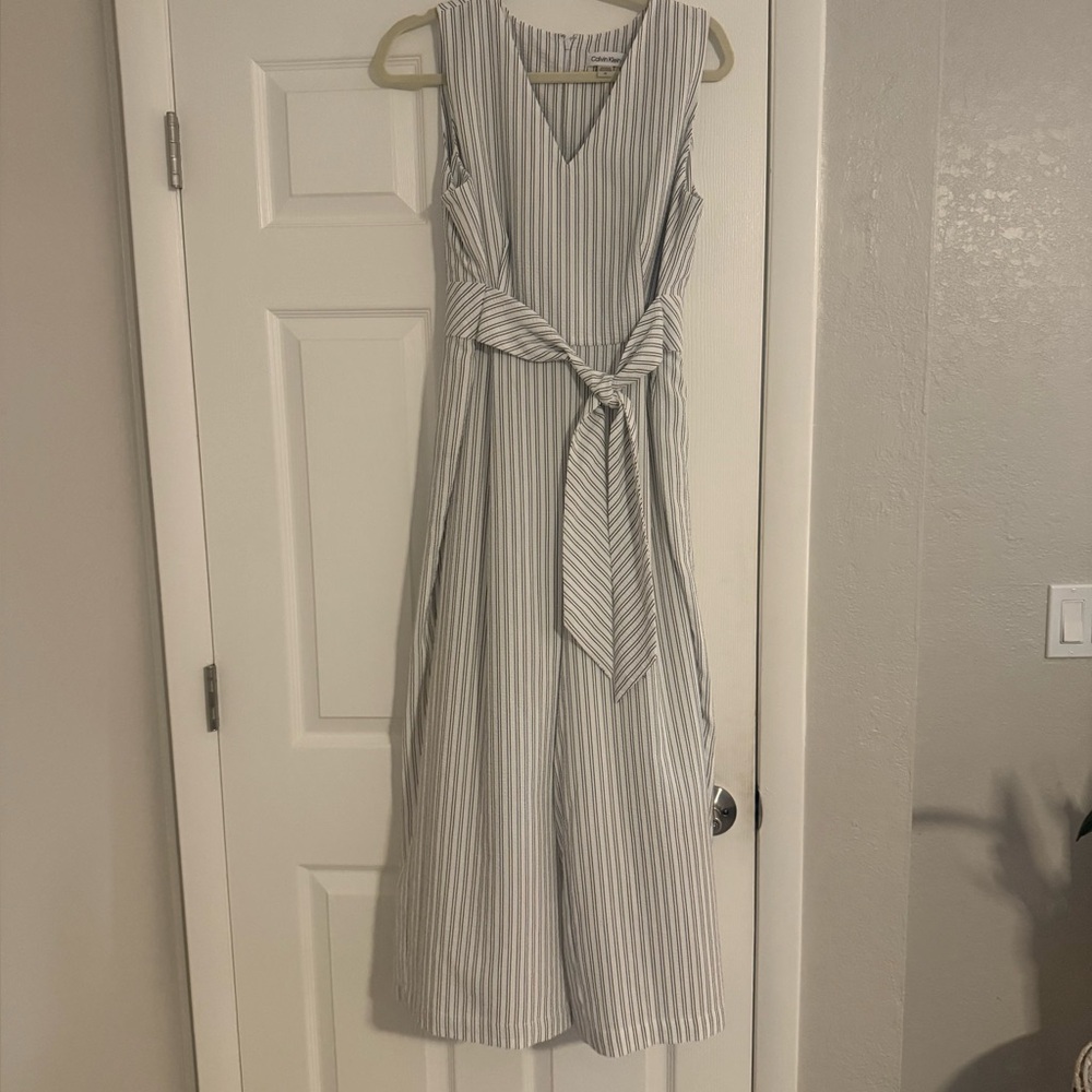 Striped Sleeveless Pant Suit